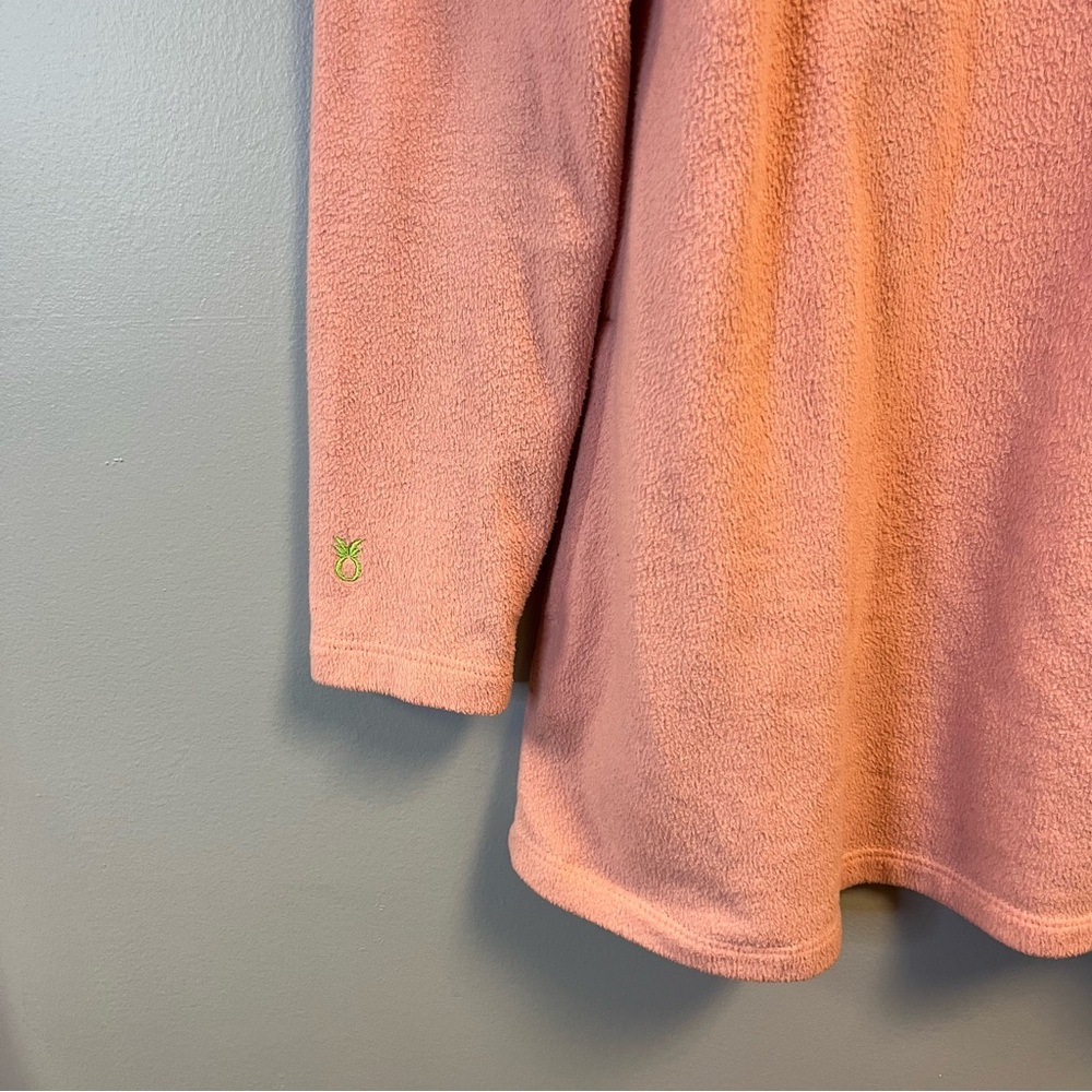 Dudley Stephens Fleece Light Pink Cobble Hill Turtleneck Terry Fleece Sz M EUC - Picture 5 of 15